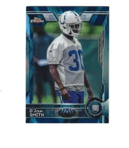 2015 Topps Chrome Blue Wave Refractors #192 D'Joun Smith  RC  INDIANAPOLIS COLTS - Picture 1 of 1