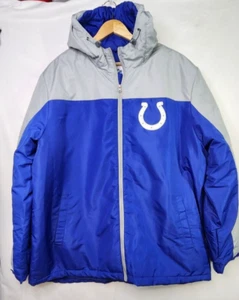 NWT Indianapolis Colts Coat NFL Blue Grey White Button/Zip  Men's 2XL see Desc - Picture 1 of 13