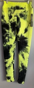 Womens Leggings Anti-Cellulite High Wasit Push up Butt Lift Tummy Control Green - Picture 1 of 8