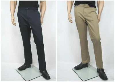 NUEVO Pantalones para hombre Claiborne frente plano algodón lona tallas 32, 38, 40  Foto 1 de 4