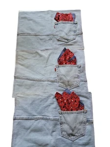 Three Levis 501 Denim Kitchen Placemats And Knapkin Western Country Handmade - Picture 1 of 9