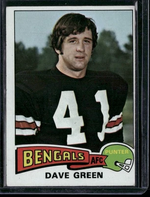 Dave Green Rookie 1975 Topps #394 Cincinnati Bengals RC - Image 1 of 2