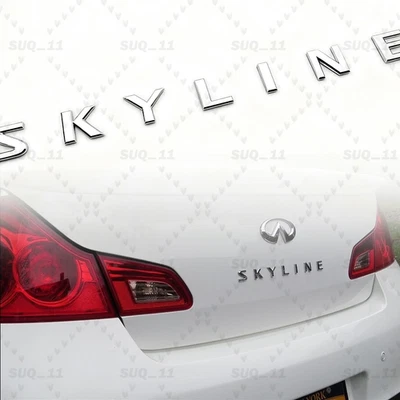 For JDM Nissan Infiniti G37 Sedan Skyline V36 Rear Trunk SKYLINE Emblem Badge - Image 1 of 4