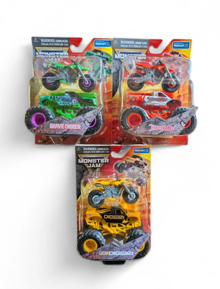 FULL SET! Monster Jam 1:64 Walmart Exclusive Monster Truck with Dirt Bike - Image 1 of 1