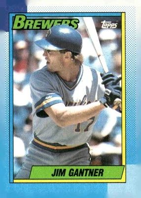 1990 Topps #417 Jim Gantner - Image 1 of 2