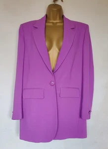 Moschino Couture Purple Crepe Blazer Teddy Button Jacket IT40 UK 8 RRP £1100 - Picture 1 of 13