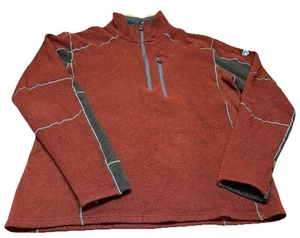 Kuhl Maglione Uomo XXL 2XL Interceptr Pile 1/4 Zip Outdoor Escursionismo Marrone $135 - Foto 1 di 9