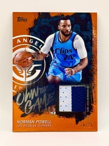 2025-26 Topps Norman Powell Own The Game /25 Orange Foil Relic #OTGA-NP - Picture 1 of 2