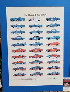 RARE Autographed Richard Petty The Thrones Of King Richard Poster Nascar JSA COA - Picture 1 of 9
