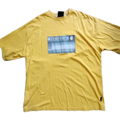 Camiseta Vintage Rocawear Estampado Gráfico Jay Z Ropa Hombre Talla XXXL Amarilla  Foto 1 de 4