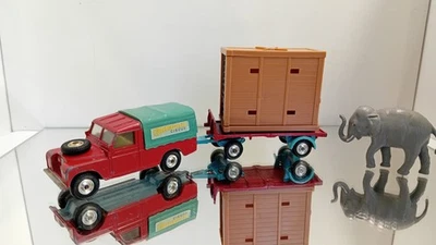 Corgi Gift Set 19 Chipperfields Circus Land Rover With Elefant Cage Trailer Good - Bild 1 von 4