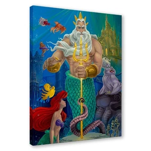 Triton's Kingdom 16Hx12W Disney Fine Art by Jared Franco - Picture 1 of 1