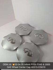 OEM (4) 💥03 04 05 Infiniti FX35 FX45 & 2005 Q45 Wheel Center Cap 40315-CG010  - Picture 1 of 13