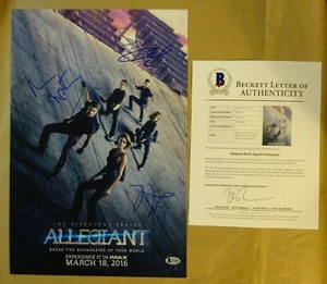 Signed ALLEGIANT Autographed By 4 12"x18" Photo Naomi Watts ++ BECKETT COA LOA - Picture 1 of 10