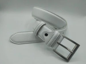Cintura Sportiva Uomo bianca da 4 cm in Vera Pelle Made in Italy - Imagen 1 de 11