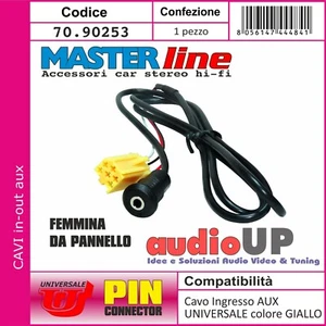 Kit INGRESSO AUX FEMMINA DA PANNELLO CONNETTORE GIALLO LANCIA YPSILON FINO 2012 - Foto 1 di 2