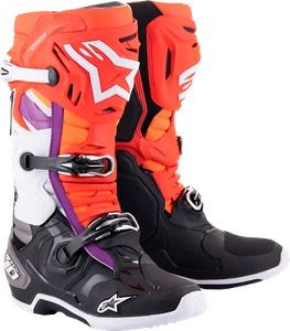Alpinestars Tech 10 Boots 12 Black/Red/Orange/White MOTOCROSS - Picture 1 of 1