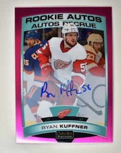 2019-20 OPC Platinum Rookie Auto Matte Pink #R-RK Ryan Kuffner RC /99