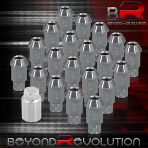 For Acura 12X1.5MM Aluminum Gray Wheel Lug Nuts 20PCS Kit + Adapter - Picture 1 of 3
