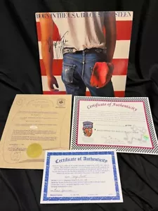 Paquete de discos de vinilo firmado a mano por Bruce Springsteen nacido en Estados Unidos con certificado de autenticidad/boleto - Imagen 1 de 15