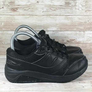 womens black leather new balance shoes