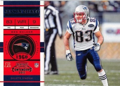 2011 Panini Contenders Football Wes Welker #10 NM/MT NEW ENGLAND PATRIOTS/SHARP - Image 1 of 2