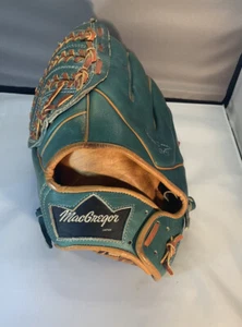 Vintage MacGregor Wing Back G80B Flex Pa Green Leather Baseball Glove Mitt RHC - Picture 1 of 8