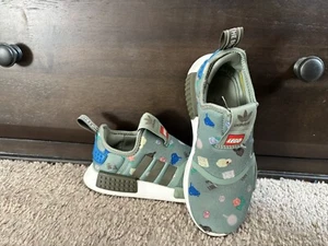 Kids Adidas NMD 360 X Lego Shoes Silver Green Boys Girls Unisex Sneakers - Picture 1 of 6
