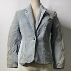Vintage 1970s Faded Indigo Corduroy Single Breasted Blazer Jacket Womens Sz Us 8