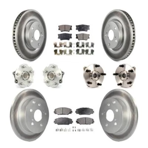 For Toyota RAV4 Front Rear Hub Bearing Coated Disc Brake Rotor & Pads KBB-111615 - Picture 1 of 16