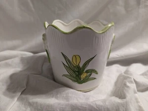 Rubens Originals Porcelain Planter/Vase, #2416, Rams and Flowers - PRE-OWNED - Picture 1 of 11