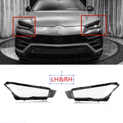 Left+Right For 2018-2023 Lamborghini Urus Headlight Clear Lens Housing&Seal Glue - Image 1 of 4