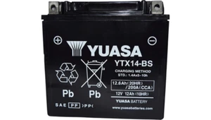 YUASA YTX14-BS  AGM MAINTENANCE- FREE BATTERY YUAM3RH4S - Picture 1 of 1