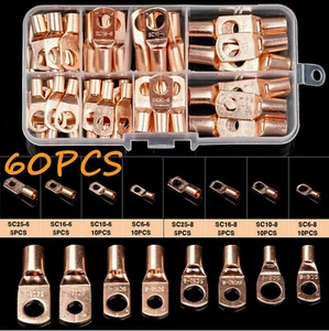 Kit assortimento 60x morsetti terminali terminali terminali terminali per fili in rame - Foto 1 di 11