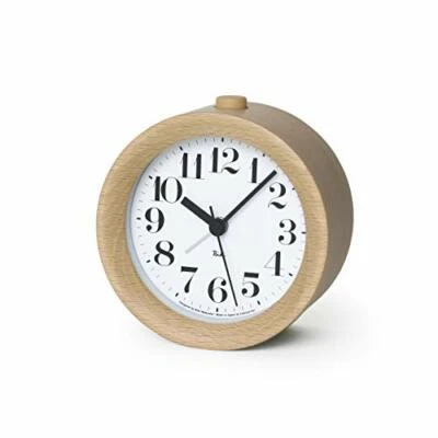 Lemnos RIKI Alarm Clock Natural WR09-15NT Table Clock NEW from Japan - Image 1 of 3