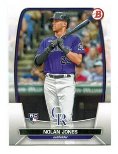 Tarjeta de novato Topps Bowman Nolan Jones 2023 RC #74 Colorado Rockies - Imagen 1 de 2