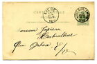 Belgium 1888 5c. Postal Card sent locally cancelled Liege (Guillemins)