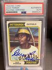 Dave Parker Signed 1974 Topps Rookie Pittsburgh Pirates PSA RC Auto