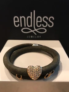 Endless Jewelry Green Leather Bracelet Double 7.5" w/ Bonus New - Free Shipping - Picture 1 of 2