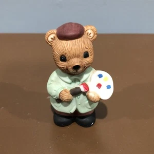 Vintage Home Interiors Teddybär Künstler Figur #1406 HOMCO Deko Vintage - Bild 1 von 6