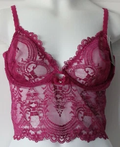 Nuevo con etiquetas sujetador de encaje Wacoal we119012 ""Cristalle"" copa suave con alambre Magenta M - Imagen 1 de 7