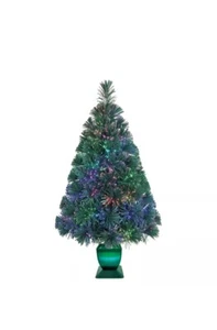 Holiday Time Prelit LED Fiber Optic Spruce Artificial Christmas Tree 32'' Green - Picture 1 of 5