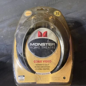 NEU Monster Kabel Heimkino F-Pin Koaxial Video THX Zertifikat. Kabel 25 Fuß schwarz - Bild 1 von 3