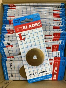 50pcs of Titanium Coated Rotary Cutter Blades 45mm "DAFA" Brand made in Taiwan - Picture 1 of 2