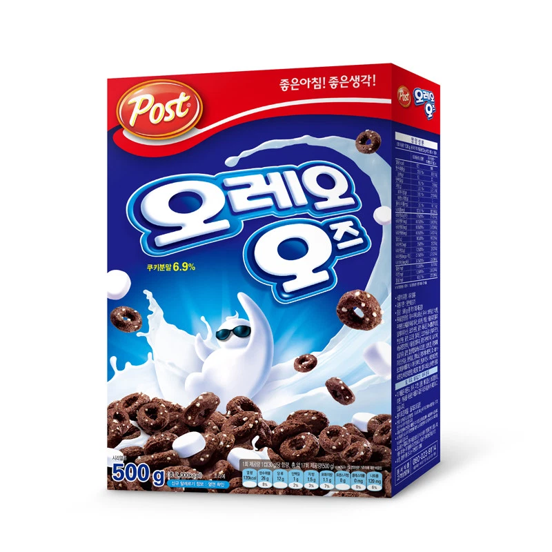 Post Oreo O's Cereal With Marshmallows 500g X4ea