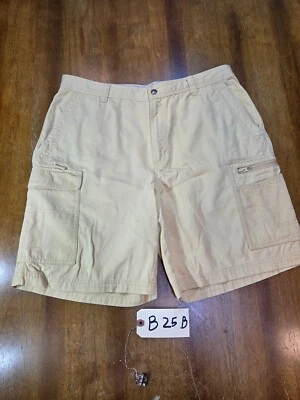 Pantalones cortos cargo Columbia amarillos de algodón/poliéster para hombre talla 34 X 9 Foto 1 de 4