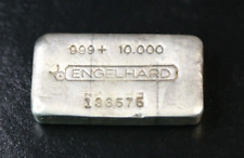 Vintage Engelhard 10 oz .999 silver bar 2ND SERIES
