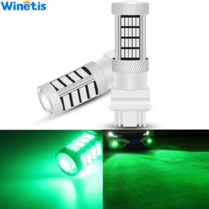 2X 3057 3157 4157 LED Bulbs 2000K Green High Bright 3030 SMD DRL Daytime Lights - Picture 1 of 8