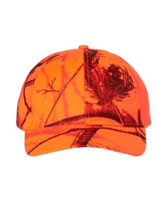 Realtree Blaze Orange Camo 6-Panel Hat Cap, Camouflage - Picture 1 of 3
