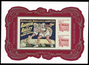 US 2014 SC#4905c CIRCUS POSTERS POSTAGE STAMP IMPERFORATED SOUVENIR SHEET MNH - Picture 1 of 1